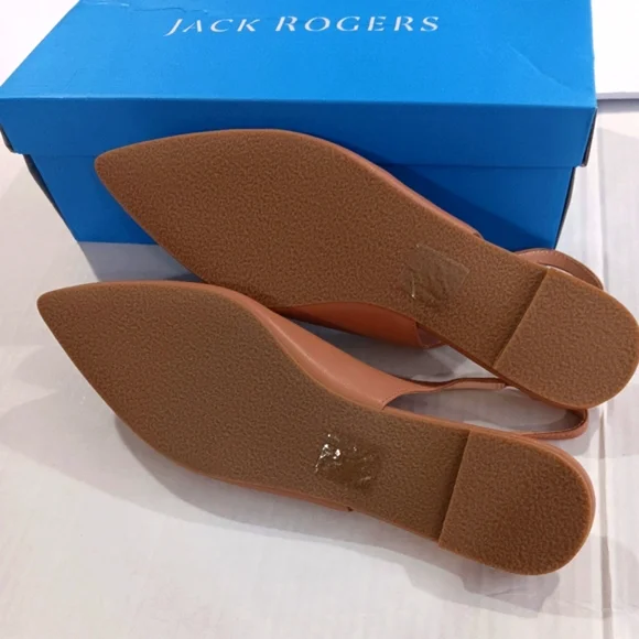 Jack Rogers Women's (Size 9.5M) Cafe Au Lait Pennie Slingback Flats (NWT) - Picture 4 of 4